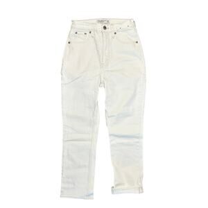 Abercrombie & Fitch Curve Love Ankle Straight Leg Ultra High Rise Jean White 00S